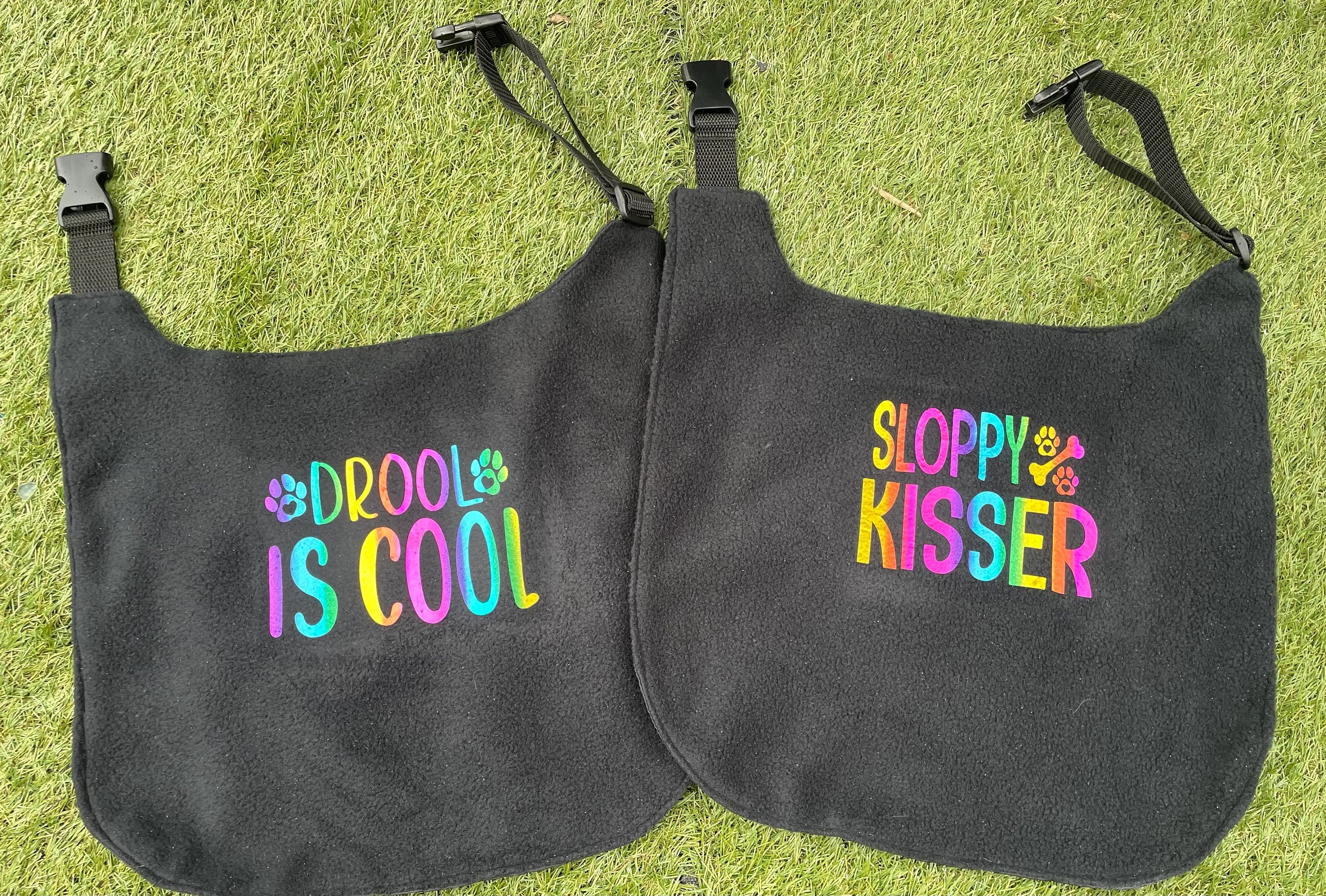 Large Breed Waterproof Dog Bib / Rainbow Vinyl