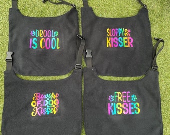 Large Breed Waterproof Dog Bib / Rainbow Vinyl
